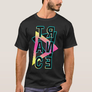 T-shirt EDM Géométrique Tramway House Techno Rave Dance Mu