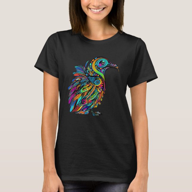 T-shirt EDM Music Party Bird Summer Rave (Devant)