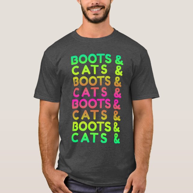 T-shirt Edm Rave Boots And Cats Gift boy gift (Devant)
