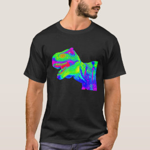T-shirt EDM T Rex Tyrannosaurus Rex Rainbow Rave Dinosaure