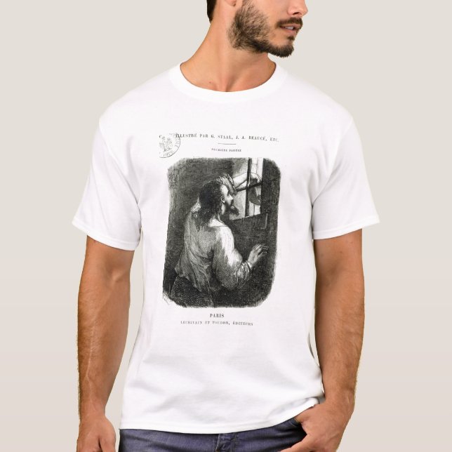 T-shirt Edmond Dantes emprisonné dans le d'If de château (Devant)