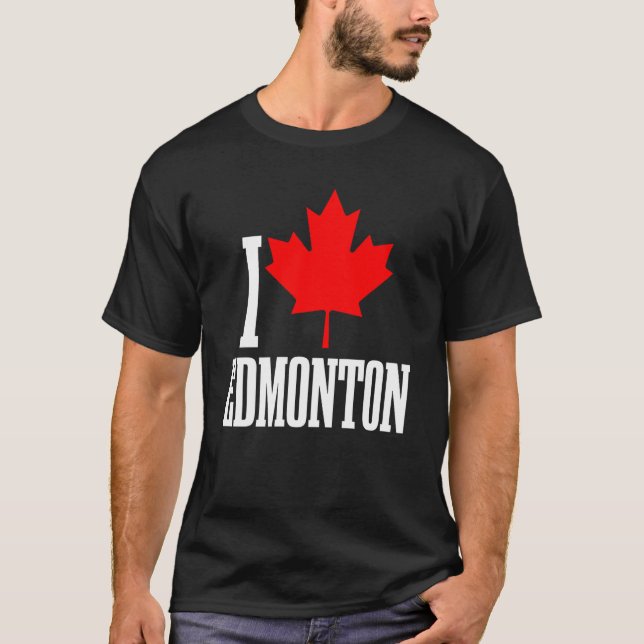 T-shirt Edmonton Alberta Canada Maple Leaf Canadian Flag P (Devant)