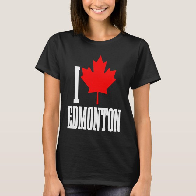 T-shirt Edmonton Alberta Canada Maple Leaf Canadian Flag P (Devant)