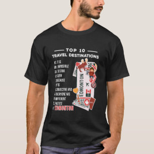 T-shirt Edmonton Top 10 de la meilleure destination Canada