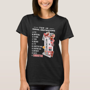 T-shirt Edmonton Top 10 de la meilleure destination Canada