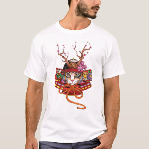 T-shirt Edo Samurai Neko Kitten