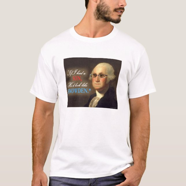 T-shirt Edouard Snowden - chemise de Whte du fils de (Devant)