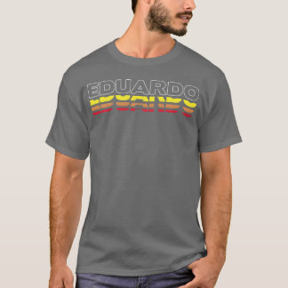 T-shirt Eduardo Prénom Drôle Vintage Coucher de soleil Edu