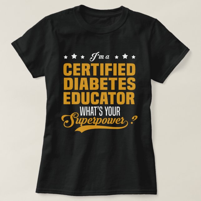 T-shirt Éducateur certifié du diabète (Design devant)