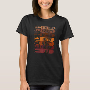 T-shirt Éducateur enseignant noir afro-américain histoire