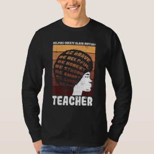 T-shirt Éducateur enseignant noir Afro-Américain Histoire