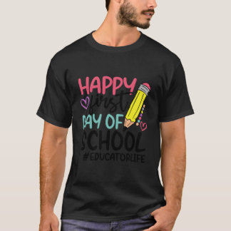 T-shirt Éducateur Innovateur Joyeux Premier Jour D'École
