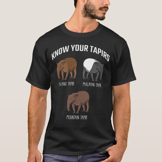 T-shirt Éducation des animaux de tapir Monte malaise Lowla (Devant)