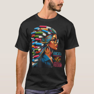 T-shirt Éducation sur l'Histoire Noire Est la Liberté Livr