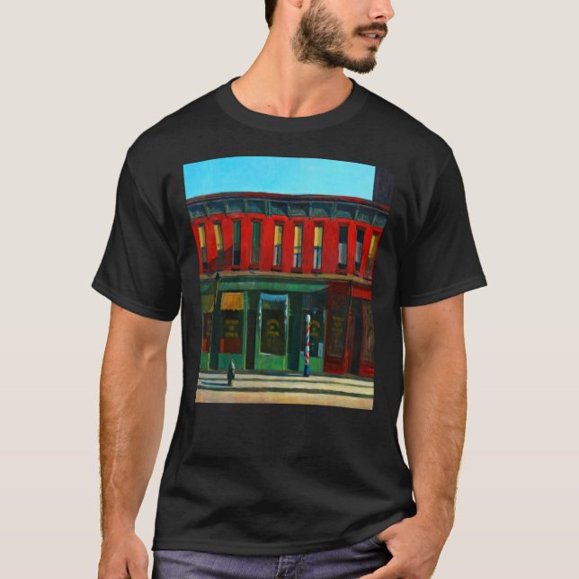 T-shirt Edward Hopper Tôt Dimanche Matin 1930 Classique T- (Devant)