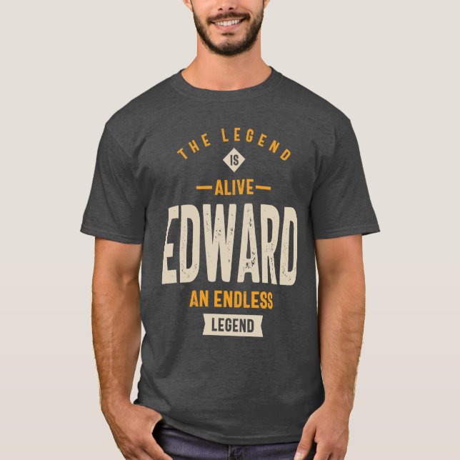 T-shirt Edward Nom personnalisé Cadeau Anniversaire (Devant)