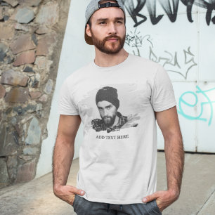 T-shirt Effet de photo gravé personnalisé moderne