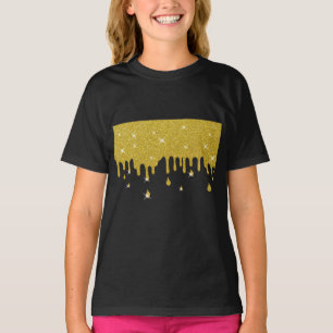 T-shirt Effet Parties scintillant or et étincelles