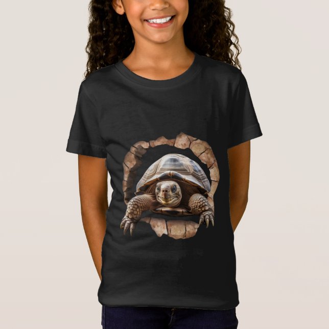 T-Shirt Effets D'Animation De Tortue Mignonne. (Devant)
