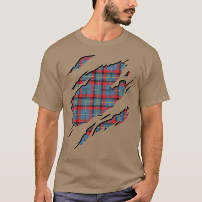T-shirt Effets irlandais de plaid de tartan de McNamara de (Devant)