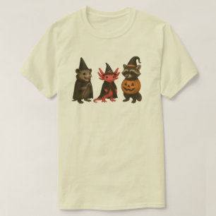 T-shirt Éffrayant Axolotl Raccoon Possum Halloween Creep