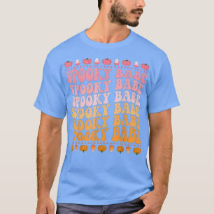 T-shirt Éffrayant Babe Cute Retro Halloween Citrouille Par