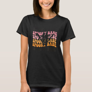 T-shirt Éffrayant Babe mignonne Retro Halloween Squelette