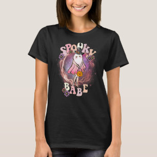 T-shirt Éffrayant Babe Sassy Halloween Ghost Fun Girl Hall