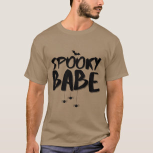 T-shirt Éffrayant Babe Vibes Drôle Design Halloween Automn