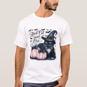 T-shirt éffrayant Black Cat Social Club