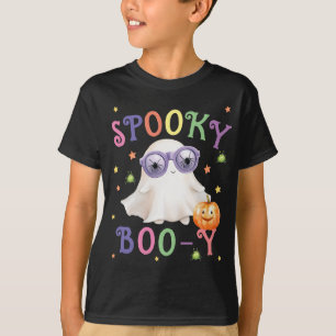 T-shirt éffrayant Boo-y Bright Text Black Boys