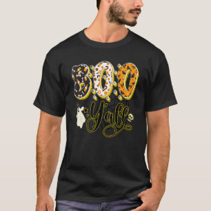T-shirt Éffrayant Boo Y'all Ghost Halloween Hommes Femmes 