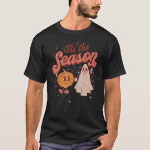 T-shirt Effrayant C'Est La Saison Citrouille Ghost Costume