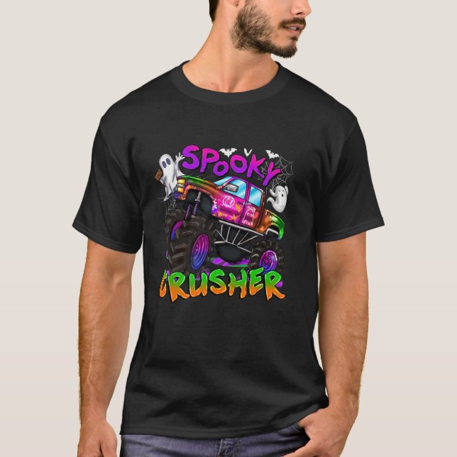 T-shirt Éffrayant Croiseur Monster Truck Ghost Saison Éffr (Devant)