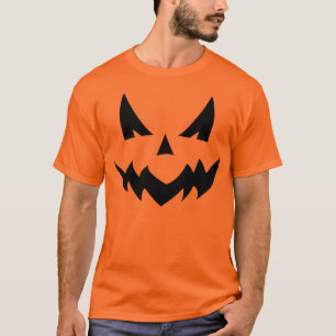 T-shirt effrayant de visage de citrouille