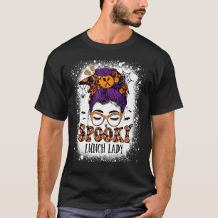 T-shirt Éffrayant Déjeuner Lady Halloween Messy Cheveux Fe