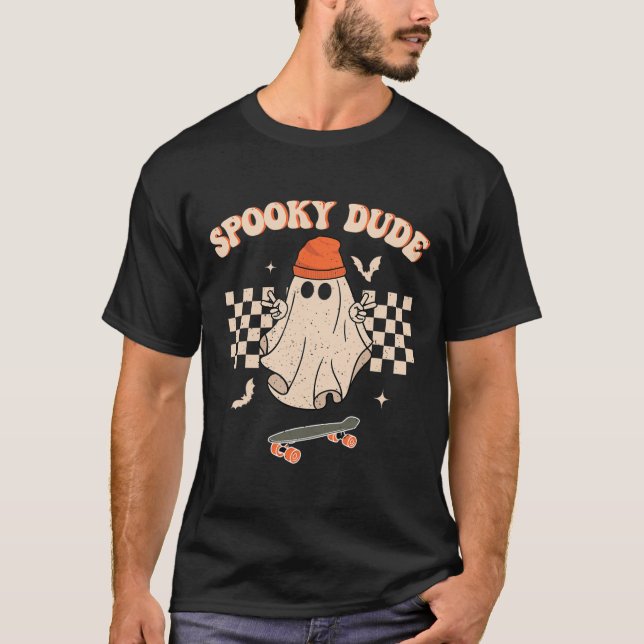 T-shirt Éffrayant Dude Toddler Rétro Hippie Super Hallowee (Devant)