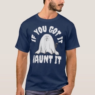 T-shirt Éffrayant Fantôme De Chat Boo, Si Vous L'Avez Fait