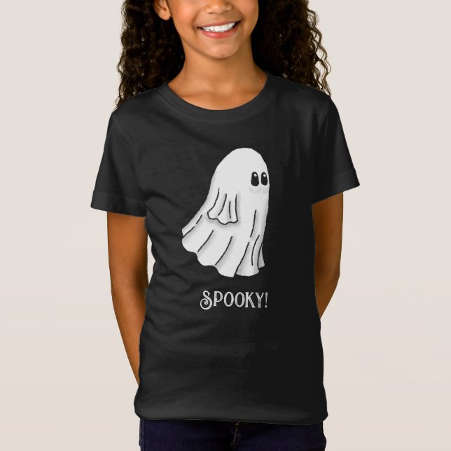 T-Shirt Éffrayant fantôme d'Halloween (Devant)