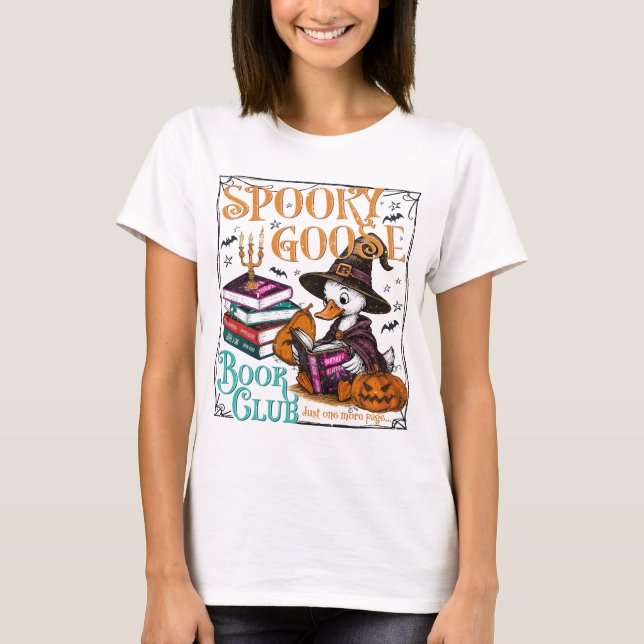 T-shirt Éffrayant Goose Book Club Chemise (Devant)
