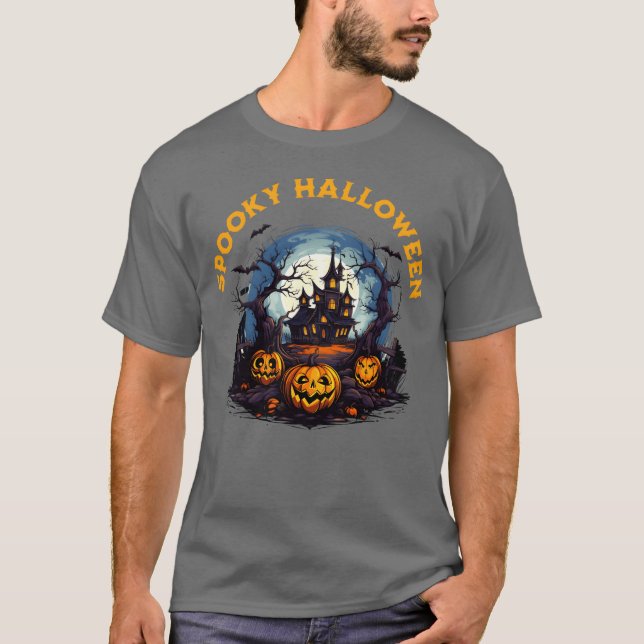 T-shirt Éffrayant Halloween (Devant)
