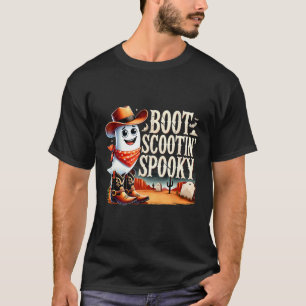 T-shirt Éffrayant Halloween Ghost Cowboy Ghost Western