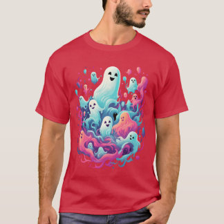 T-shirt Éffrayant Halloween Ghosts garçon