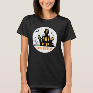 T-shirt Éffrayant Halloween Maison hantée Trick ou traitem