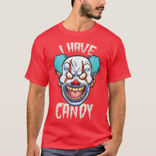 T-shirt Effrayant J'Ai Candy Killer Clown Halloween Horreu