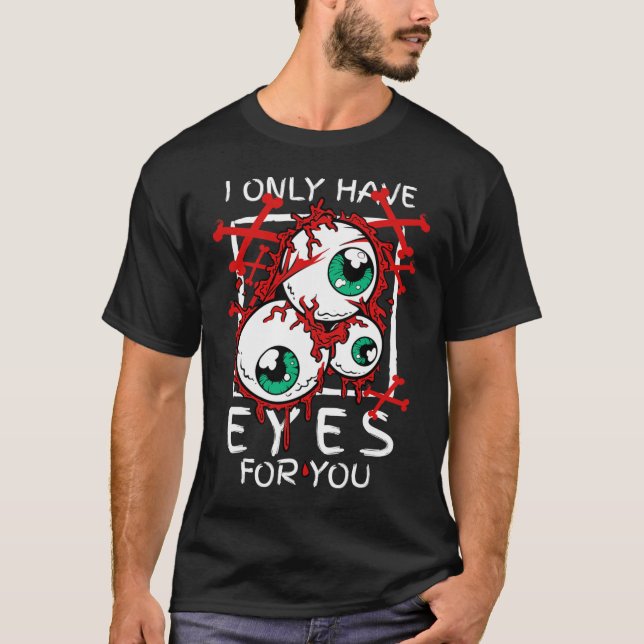 T-shirt Effrayant Je N'Ai Que Des Yeux Pour Eyell Hallowee (Devant)