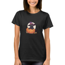 Éffrayant joli halloween chat noir