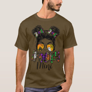 T-shirt Éffrayant Mini Halloween Messy Bun Mimi Grandgirl