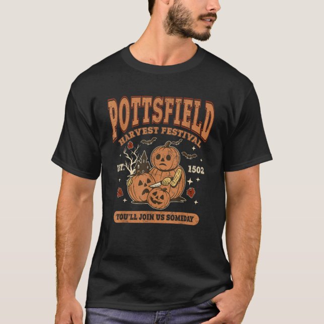 T-shirt Éffrayant Pottsfield Harvest Festival Citrouille V (Devant)