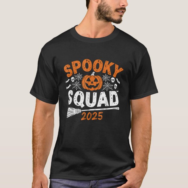 T-shirt Éffrayant Squad 2025 Matching Famille Halloween Co (Devant)